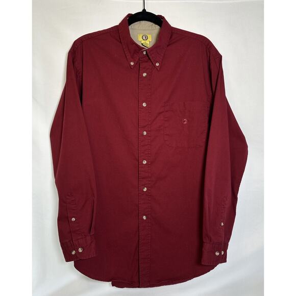 Duck Head Men’s Burgundy Red Button Down Long Sleeve Shirt Size Medium - Picture 1 of 10